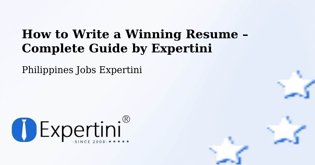 Resume Writing Guide for Job Seekers – Cardona - Cardona, Philippines Jobs Expertini